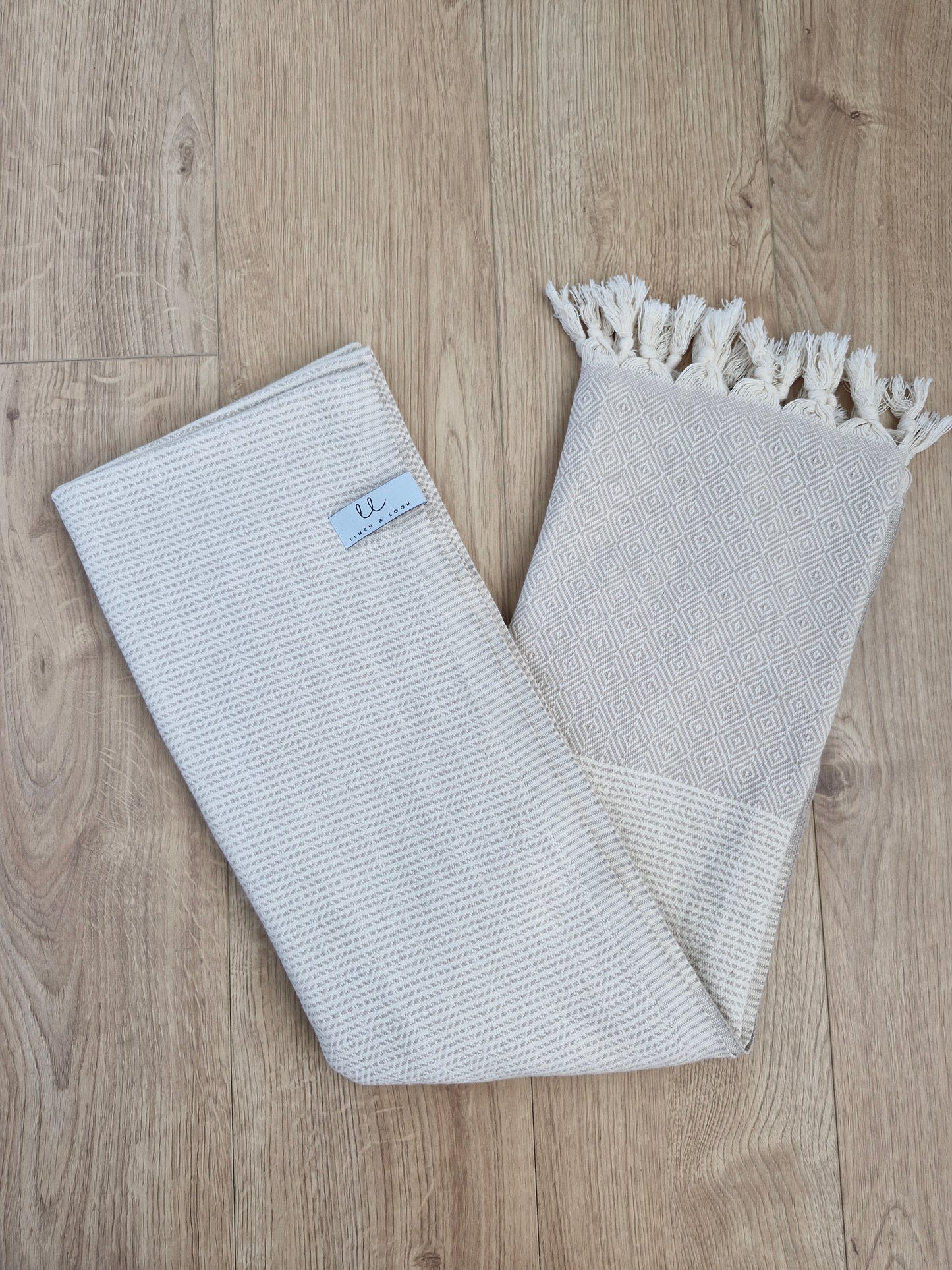 Patara Sand Beige Turkish Towel