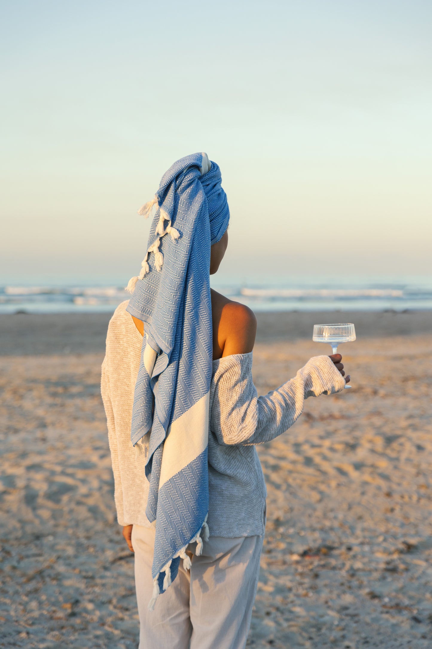 Philadelphia Sea Blue Turkish Towel