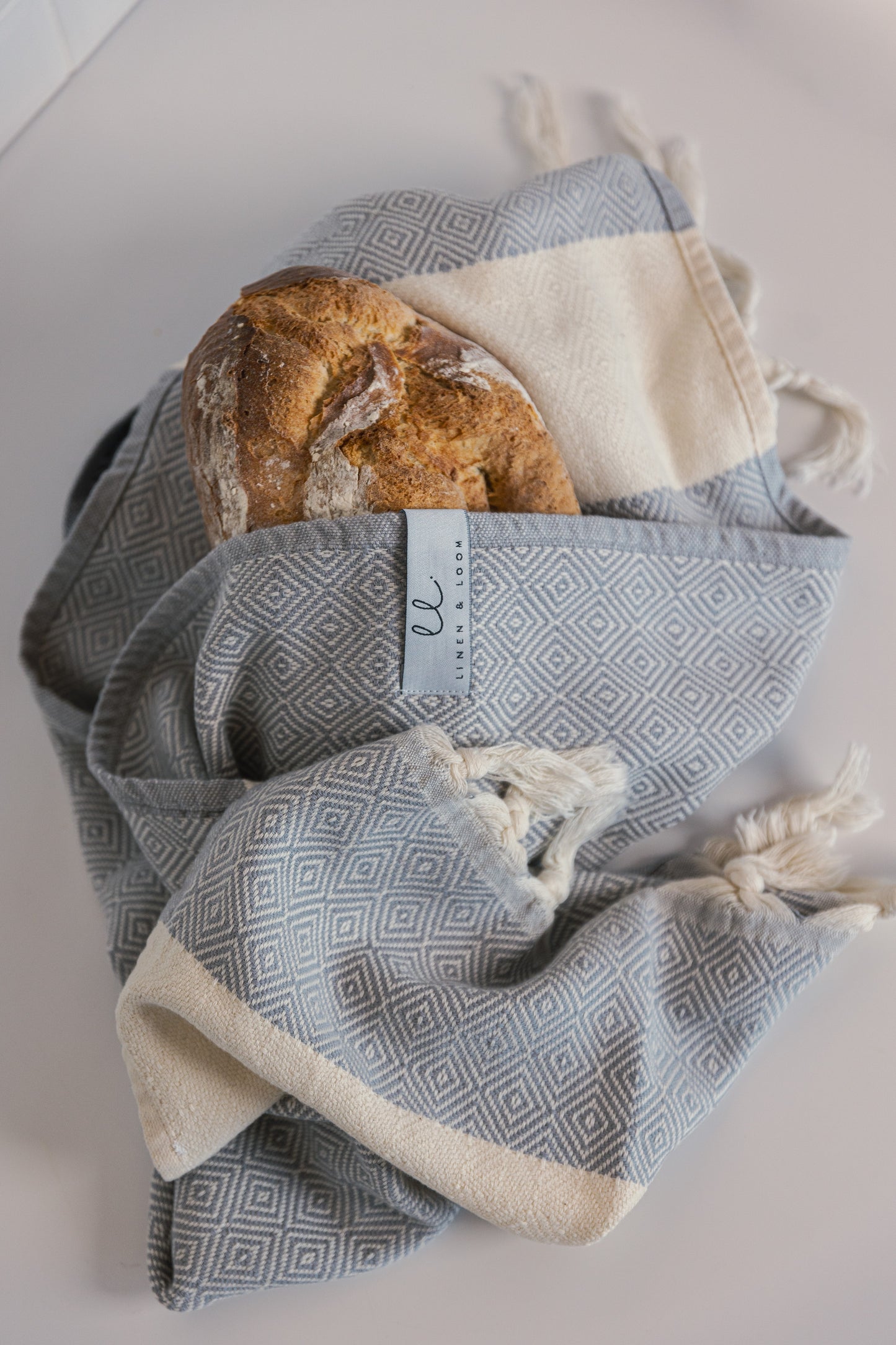 Myra Twilight Grey Turkish Kitchen Towel