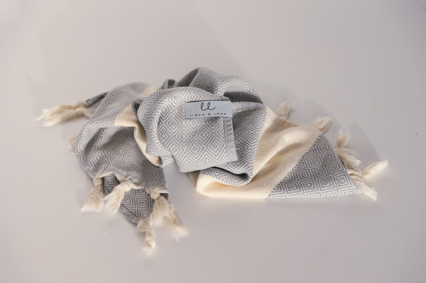 Myra Twilight Grey Turkish Kitchen Towel