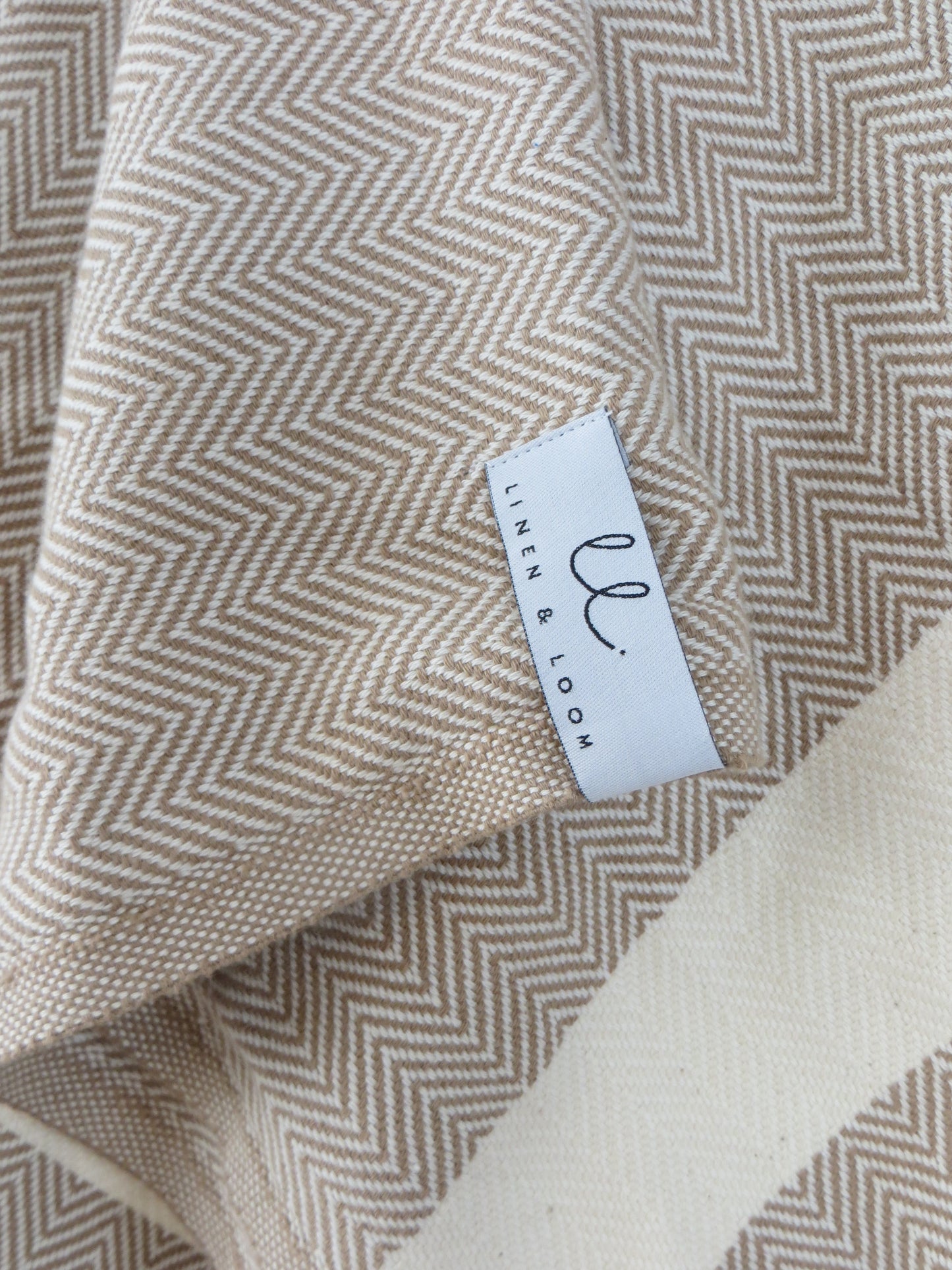 Philadelphia Desert Beige Turkish Kitchen Towel