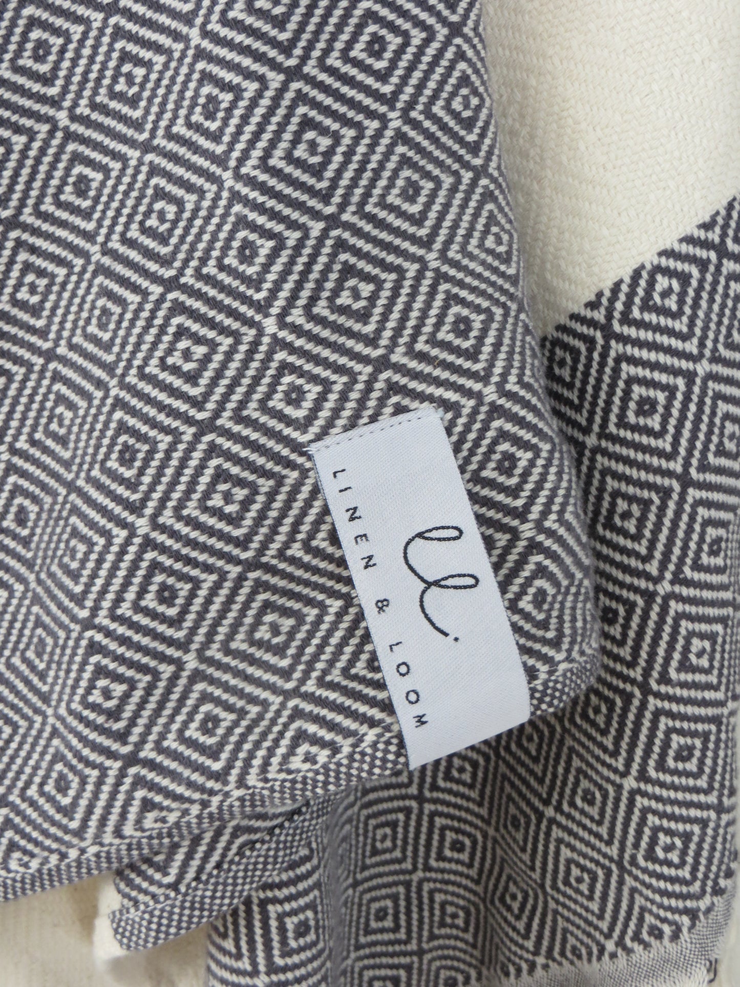 Myra Midnight Black Turkish Kitchen Towel
