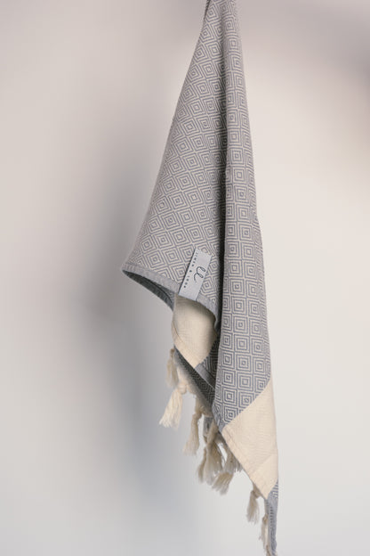 Myra Twilight Grey Turkish Kitchen Towel