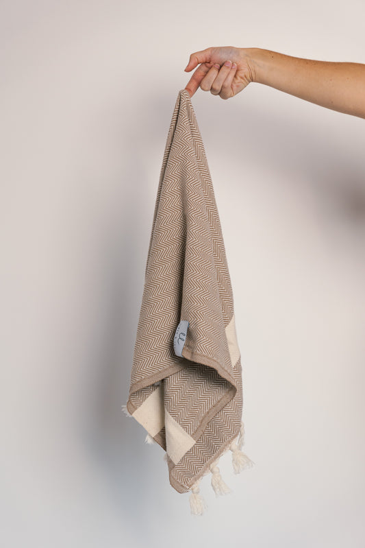 Philadelphia Desert Beige Turkish Kitchen Towel