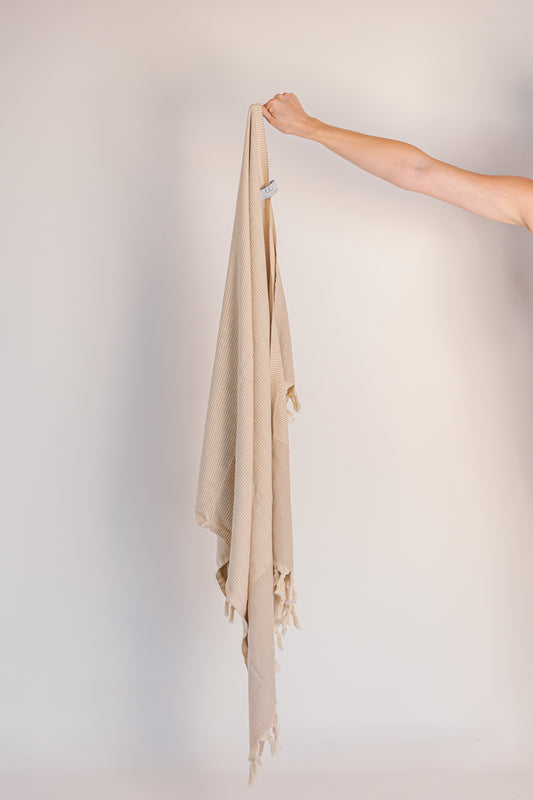 Patara Sand Beige Turkish Towel