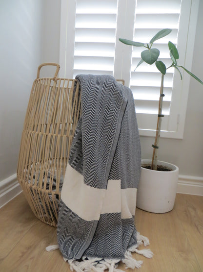Philadelphia Midnight Black Turkish Towel